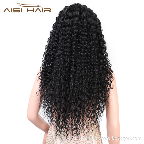 Afro Kinky Curly Wave Long Wavy Deep Wave Front Lace Natural Black Wig Lace Frontal Wig 13x6 Hair Wigs For Black Women
